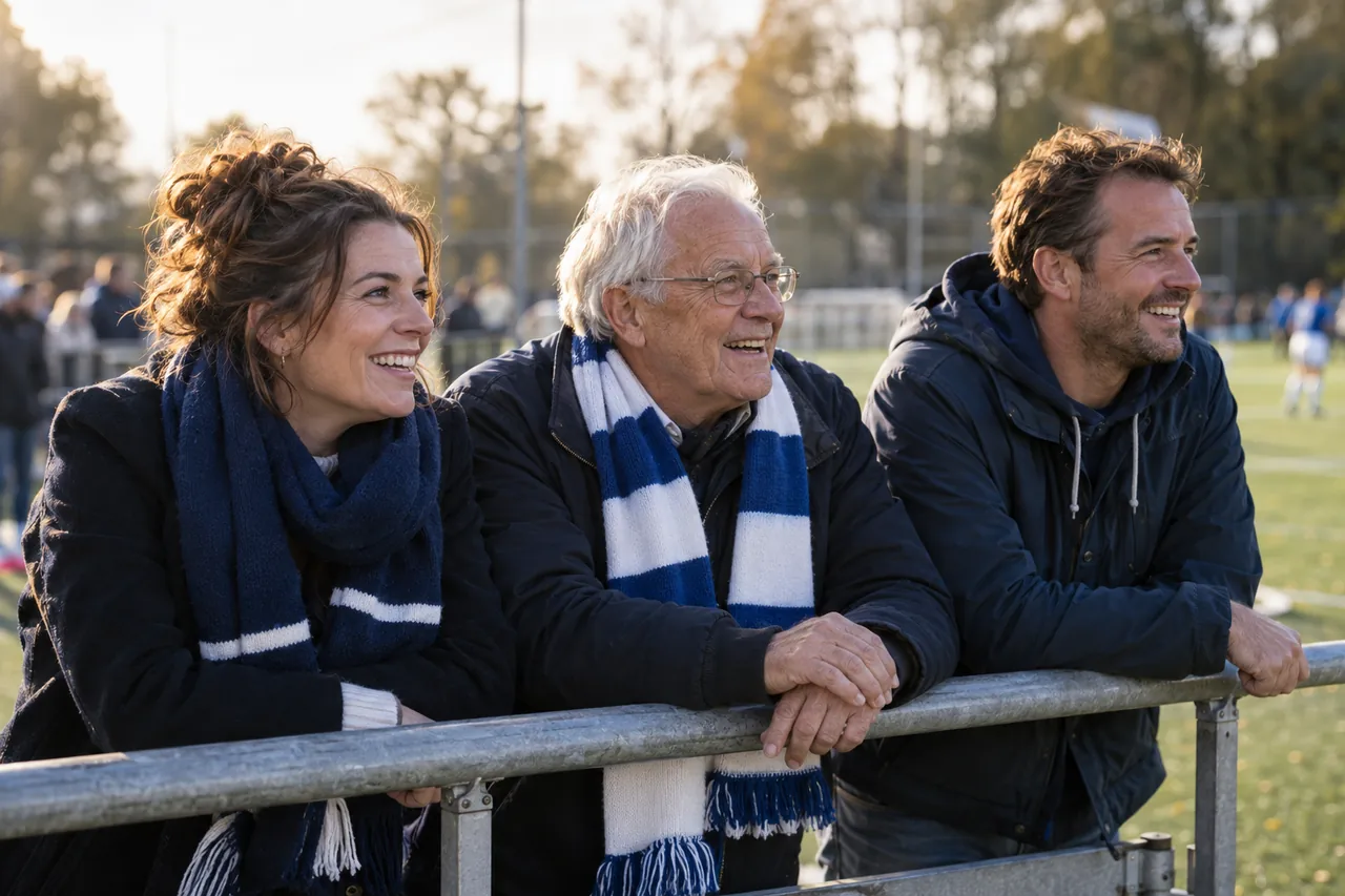 Langs de lijn bij de voetbalclub